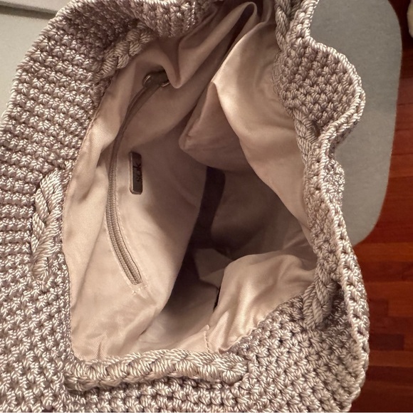 VINTAGE THE SAK crochet knit drawstring backpack - Picture 7 of 7